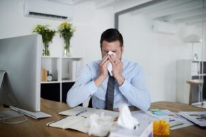 commercial HVAC system worsens allergies